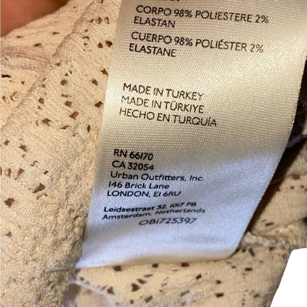 Anthropologie cream/ oatmeal ruffle sleeve top - Picture 5 of 6